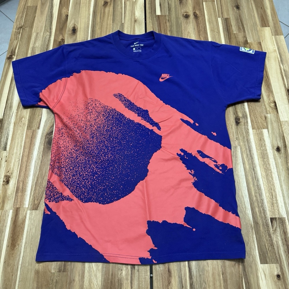 Nike Challenge Court Fireball Andre Agassi Shirt Mens M Purple Red Tennis Retro